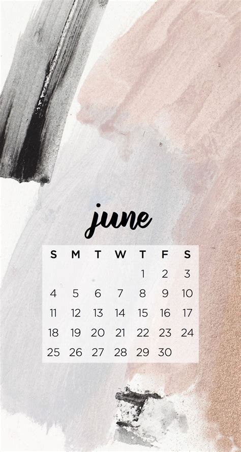 Download Enjoy The Summer Days With June Aesthetic Calendar Wallpaper