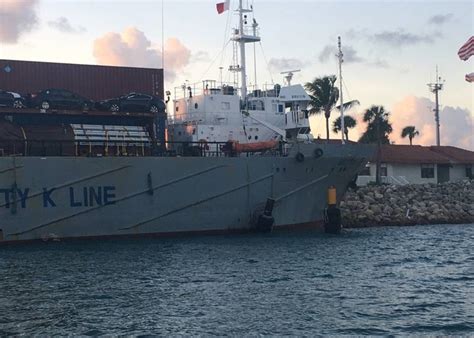 Cargo Ship Runs Aground In Florida