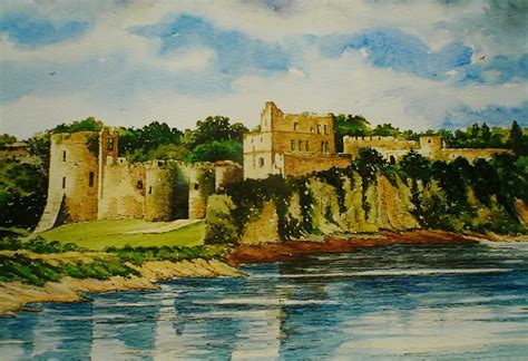 Chepstow Castle Wales Painting By Andrew Read Fine Art America
