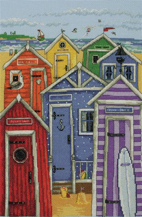 Check spelling or type a new query. Anchor Counted Cross Stitch Kit Beach Huts PCE766 - Deany ...