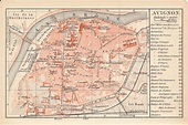 1904 Mapa antiguo de Aviñón Francia | Etsy