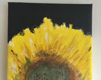 Items Similar To Sunflower Original Acrylic Painting On Canvas On Etsy