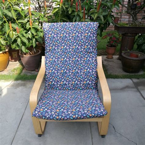 Housse de coussin de chaise Poang IKEA imprimé bleu Floral  Etsy