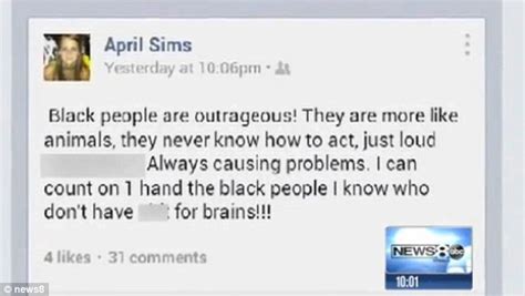 Racist Facebook Rants Gets 911 Operator April Sims Fired Daily Mail