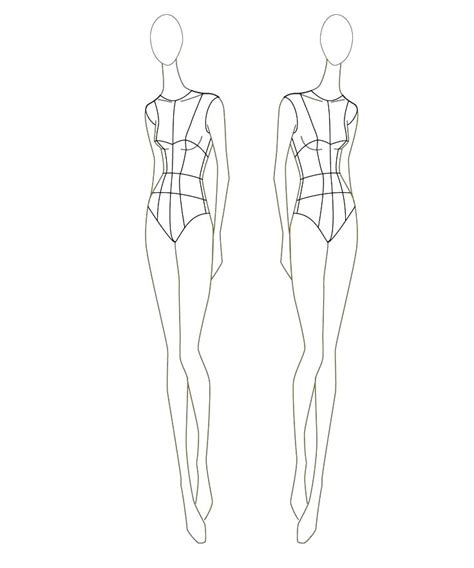 Fashion Model Sketches Template