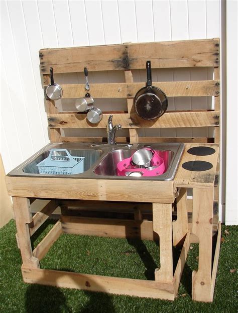 One Of The Dads At My Preschool Made This Outdoor Kitchen For Our Playground It Is Awesome And