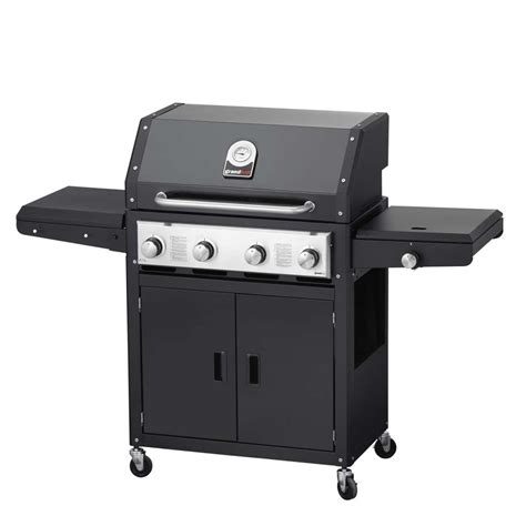 Grandhall Gasgrill Xenon 4 Black 4 Brenner Seitenbrenner Grill