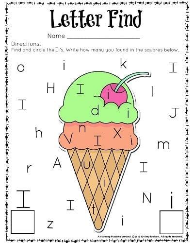 Cute Letter Find Worksheets With A Freebie Planning Playtime