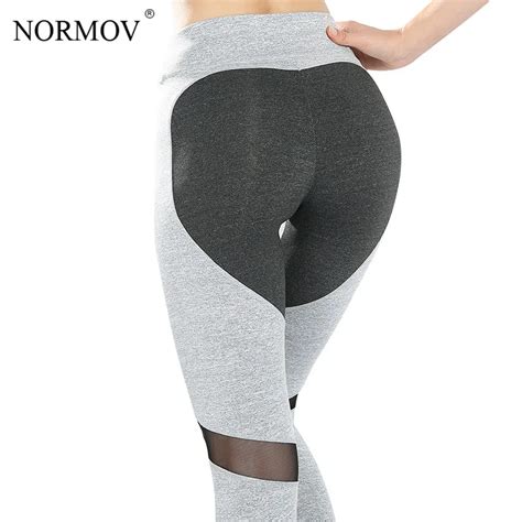 normov sexy heart mesh women leggings fitness activewear pants workout push up leggins skinny