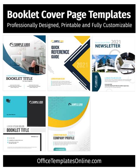 5 Best Booklet Cover Page Formats For Ms Word Doc