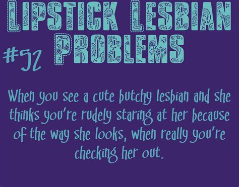 A Blue Poster With The Words Lipstick Lesbian Problems