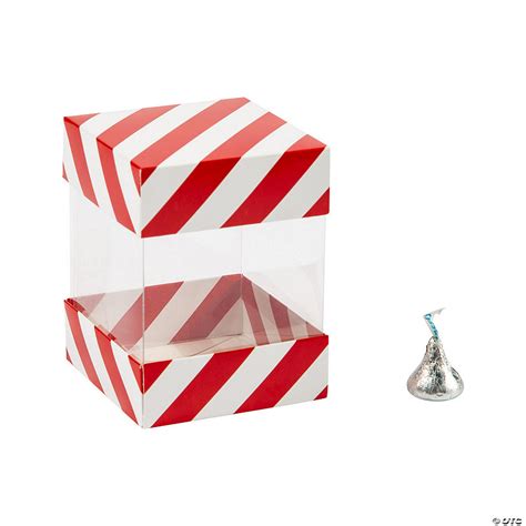 Red And White Striped Treat Boxes 12 Pc Discontinued