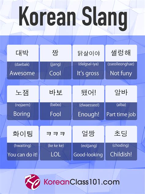 koreanclass101com korean slang ps start learning korean language the best way just click here