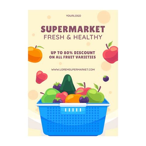 Free Vector Hand Drawn Supermarket Template