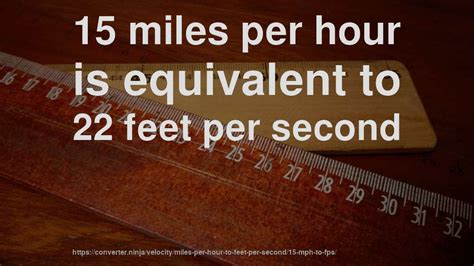 15 Mph To Fts How Fast Is 15 Miles Per Hour In Feet Per Second