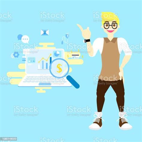 Stock Market Trader Broker Investment And Trading Flat Cartoon Concept