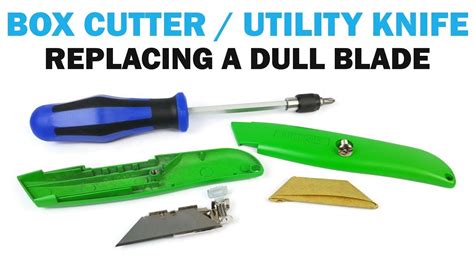 Replacing A Utility Knife And Box Cutter Blade Diy Youtube