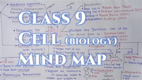 Class 9 Science Biology Cell Chapter Hand Made Mind Map Cell Mind
