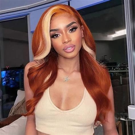 Ginger Blonde Wig X Hd Lace Front Wig Body Wave Human Hair Wigs Blo