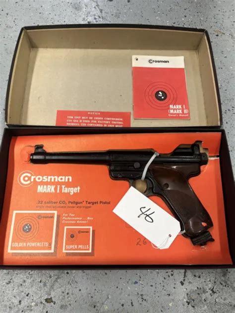 Vintage Crosman Arms Co Mark 1 Target Pistol Pellet Gun 22 Cal Co2