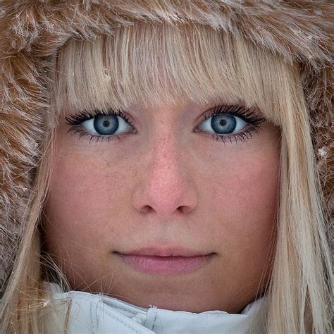 Swedish Girl With Fur Hat Color Swedish Girls Swedish Blonde