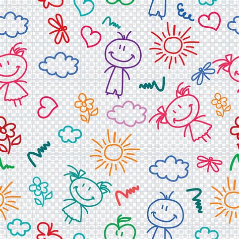 Hand Drawn Kid Pattern Png Pngwing