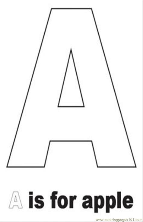A4 Coloring Page For Kids Free Alphabets Printable Coloring Pages