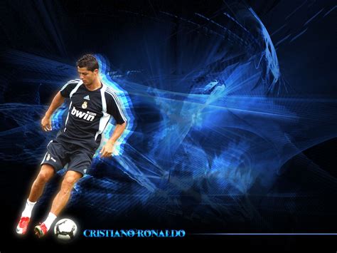 Download Wallpaper Cristiano Ronaldo Blue Shadow