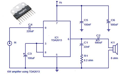 TDA Hi Fi Audio Amplifier Schematic Circuit Diagram