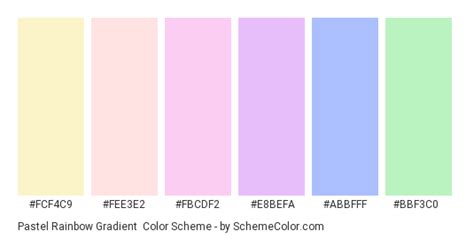 Pastel Rainbow Gradient Color Scheme Blue