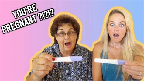 Taking A Pregnancy Test With My Granny Youtube