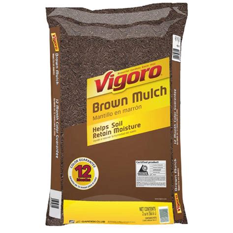 Vigoro 2 Cu Ft Brown Colored Mulch Brwn2v The Home Depot