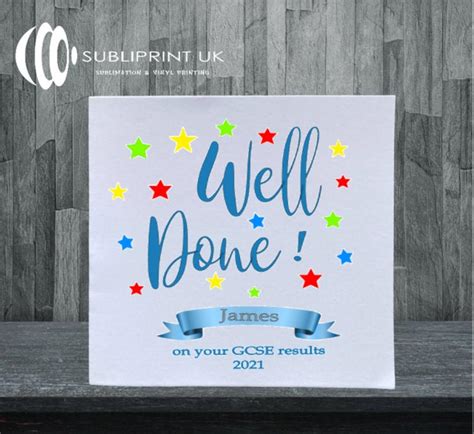 Well Done Card Personalised Gcses A Levels Exams Etsy