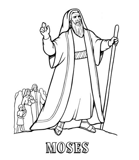 Biblia de Moisés para colorear imprimir e dibujar ColoringOnly