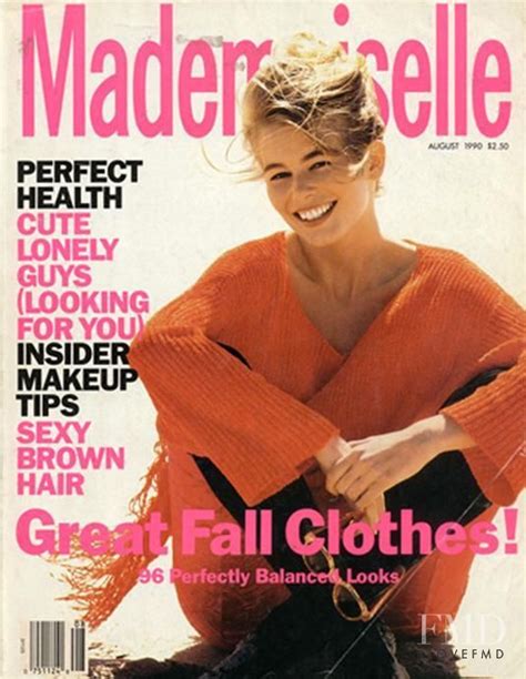 Cover Of Mademoiselle With Claudia Schiffer August 1990 Id12412