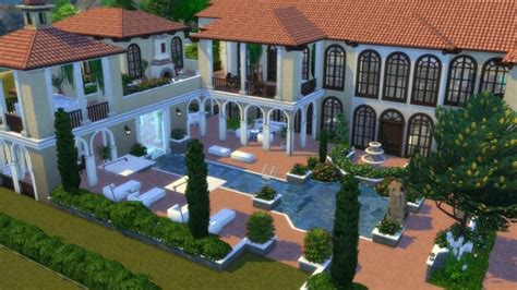 Sims 4 downloads · cc · clothes · hair · furniture · mods · custom content. Mediterranean Mansion at ShojoAngel » Sims 4 Updates