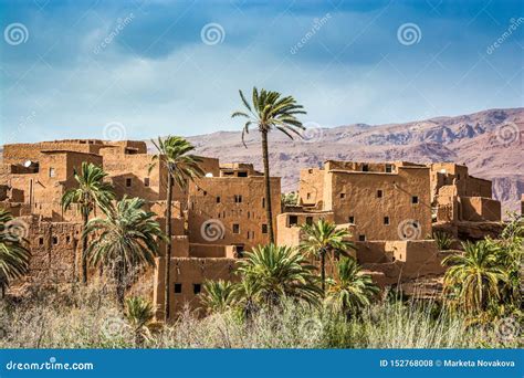 Panoramic View On Tinghir Tinerhir City In Morocco Tinghir Is An