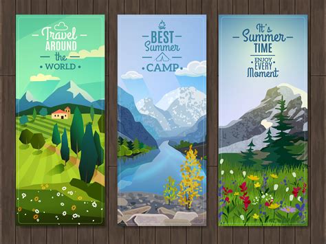 Summer Landscape Vertical Banners Set 461854 Download