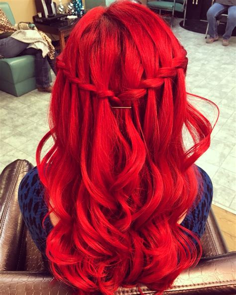 Waterfall Braid Red Hair Long Hair Color Pretty Hair Color Beautiful