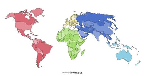 Los Continentes Del Mundo Mapa Ilustracion Vectorial Para Su Diseno Images