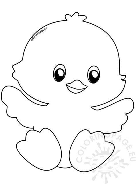 Best Images Of Easter Chicks Outline Printable Chick Coloring Page My Xxx Hot Girl