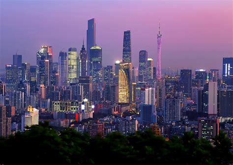 Wallpaper City Cityscape Night China Skyline Skyscraper Evening