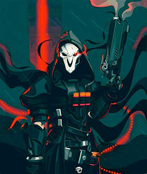 awesome reaper art overwatch reaper overwatch fan art faucheur overwatch the devil s own