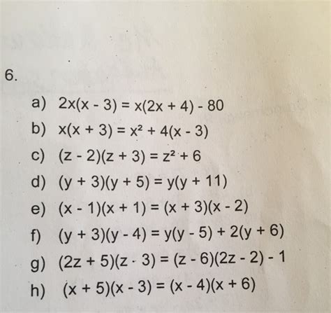 Beispiele zu verschiedenen gleichungen mit klammern. Lineare Gleichung lösen mit pq-Formel? a) 2x(x-3) = x(2x+4 ...