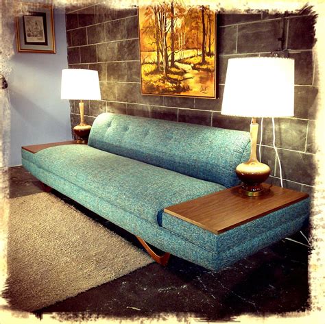 Mid Century Sofa With Built In End Tables Gorgeous Mid Century Modern Sofa In The Manner Of