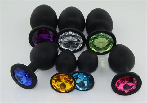 Silicone Mini Anal Sex Toys For Women Men Erotic Butt Plugs Crystal Jewelry Adult Booty Beads