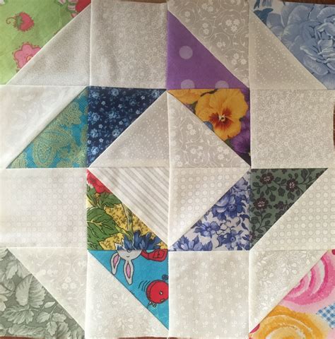 12 Color Collection Scrappy Pinwheels Mosaic Quilt Top Fabric Etsy