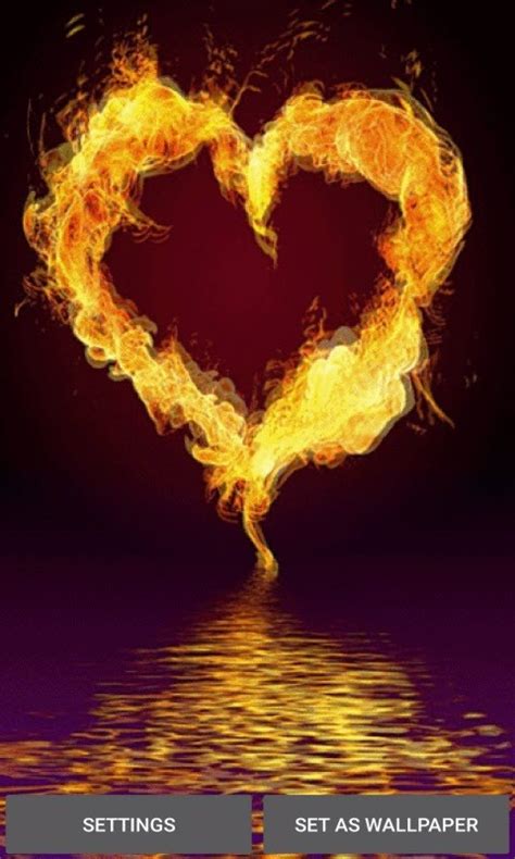 Flaming Heart Live Wallpaper