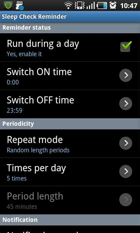Capable of talking to a variety of smartwatches, sleep as android is also integrated. Sleep Check Reminder - Android Apps