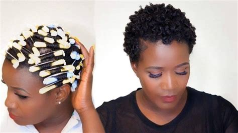 Roller Set Tapered Natural Hair Fashion Style